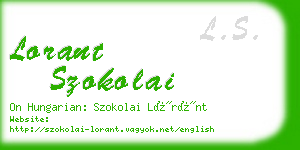 lorant szokolai business card